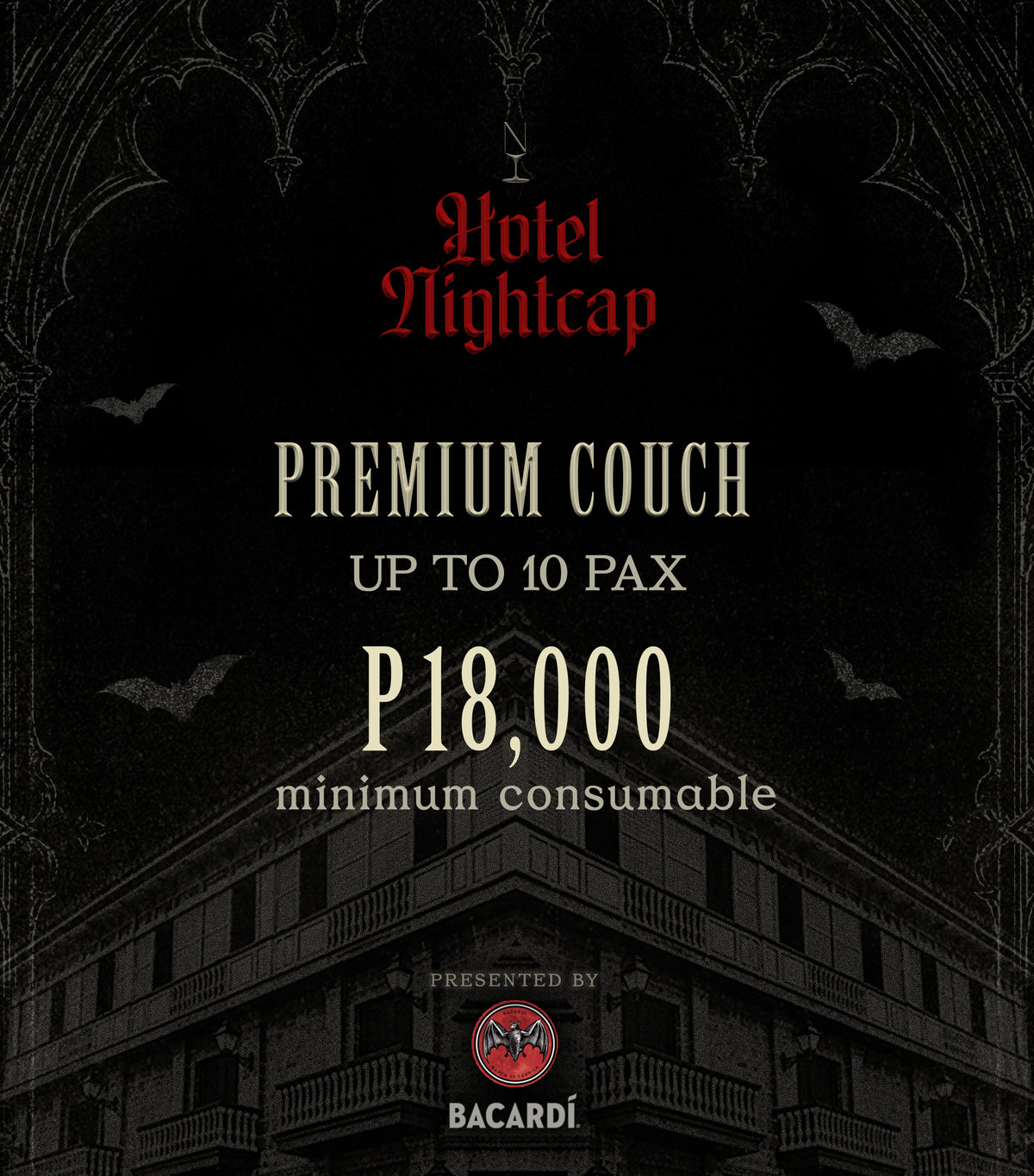 Hotel Nightcap - Premium Couch (with ticket for 10 guests)